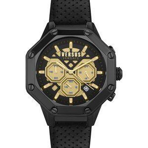 Versace Black Two Tone Fashion Watch